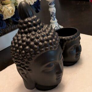 O2 SAGEBROOK HOME Black Ceramic Modern Sculpture & Cup